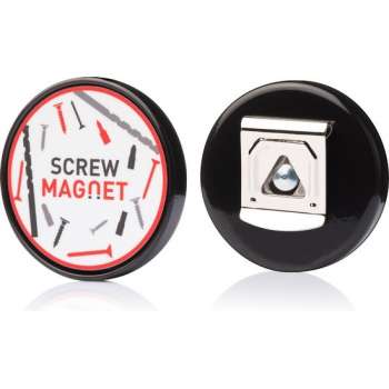 Screwmagnet met Broekclip RVS Zwart