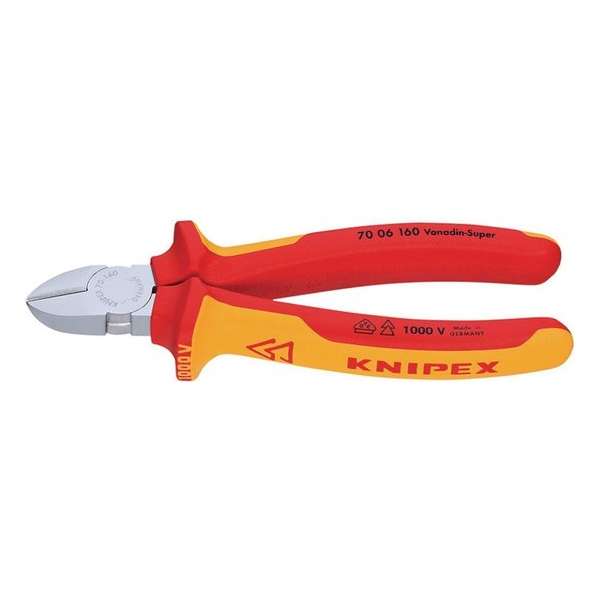 Knipex 70 06 125 VDE Zijkniptang Met facet 125 mm Knipex 70 06 125 VDE Zijkniptang Met facet 125 mm