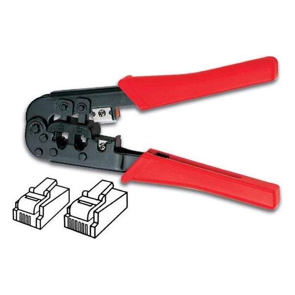 Krimptang Voor Modulaire Connectoren 4P2C, 4P4C (Rj10), 6P2C, 6P4C (Rj11), 6P6C (Rj12) Krimptang Voor Modulaire Connectoren 4P2C, 4P4C (Rj10), 6P2C, 6P4C (Rj11), 6P6C (Rj12)