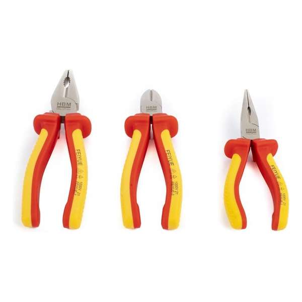 3 Delige Professionele VDE Tangenset 3 Delige Professionele VDE Tangenset