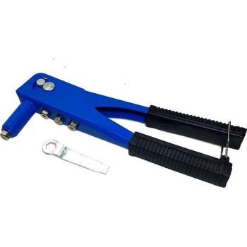 Blindklinktang 25cm popnagel tang met 4 verwisselbare mondstukjes en rubberen handgrepen