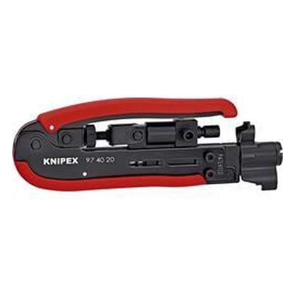 Knipex 97 40 20 SB Compressiegereedschap Geschikt voor F-stekker, BNC-stekker, RCA-stekker RG59, RG6, RG11 Knipex 97 40 20 SB Compressiegereedschap Geschikt voor F-stekker, BNC-stekker, RCA-stekker RG59, RG6, RG11