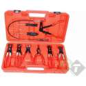 Flexibele slangklem tang set, 7 delig, slangklemmen van 18 tot 54mm