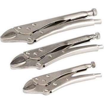 Silverline Zelf-Vergrendelende Griptangen Set - 130, 170, 210mm. - 3 Delig