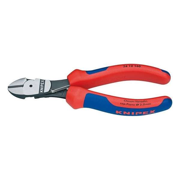 Knipex 74 12 160 Werkplaats Kracht-zijsnijtang Met facet 160 mm Knipex 74 12 160 Werkplaats Kracht-zijsnijtang Met facet 160 mm