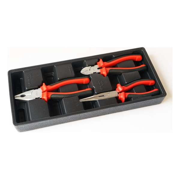 Tangenset in inlay voor gereedschapswagens 3-delig Tangenset in inlay voor gereedschapswagens 3-delig