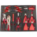 HBM 14 Delige Tangenset met Hamer in Carbon Foam inlay voor Gereedschapswagen