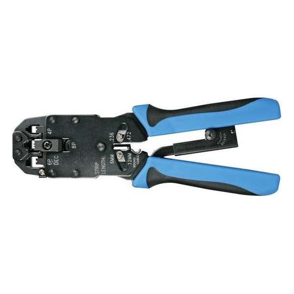 Professionele Krimptang Voor Modulaire Connectoren 4P4C (Rj10), 6P4C (Rj11), 8P8C (Rj45), Dec Professionele Krimptang Voor Modulaire Connectoren 4P4C (Rj10), 6P4C (Rj11), 8P8C (Rj45), Dec