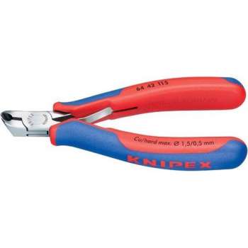 Knipex 64 42 115 SB Elektronica en fijnmechanica Voorsnijder Met facet 115 mm