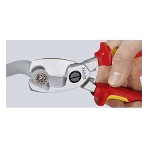 Knipex 95 17 200 Kabelschaar Geschikt voor (striptechniek) Alu- en koperkabel, een- en meerdraads 20 mm 70 mm² 0 Knipex 95 17 200 Kabelschaar Geschikt voor (striptechniek) Alu- en koperkabel, een- en meerdraads 20 mm 70 mm² 0
