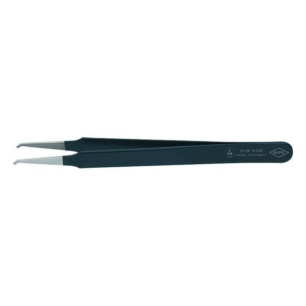 Knipex 92 08 78 ESD Precisiepincet Plat, gebogen 45° 120 mm Knipex 92 08 78 ESD Precisiepincet Plat, gebogen 45° 120 mm