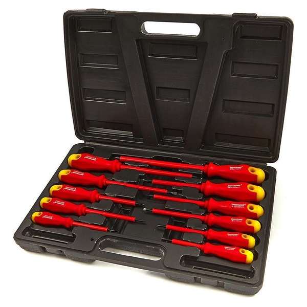 Silverline 11 Delige Geisoleerde Soft Grip Schroevendraaierset Silverline 11 Delige Geisoleerde Soft Grip Schroevendraaierset