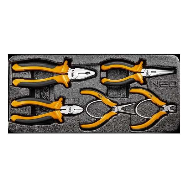 NEO tangenset 5 delig, inleglade combinateitang 160mm NEO tangenset 5 delig, inleglade combinateitang 160mm