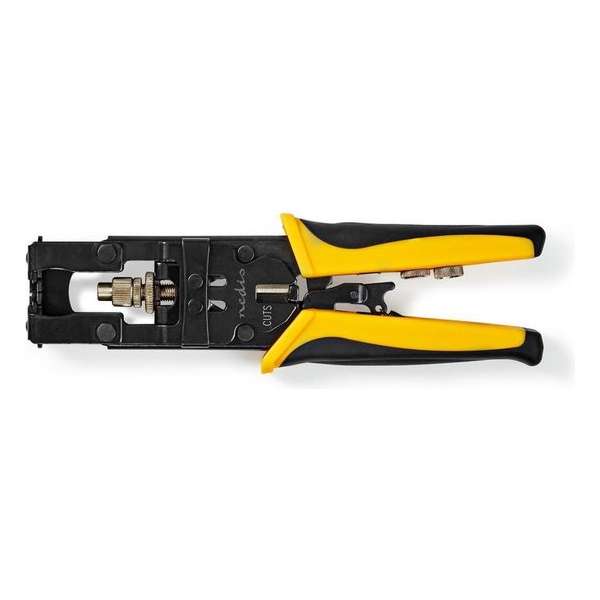 Nedis CSGG49540YE Compressiegereedschap Bnc, Rca En F-connectoren Rg58, Rg59, Rg6 Softgrip Gehard Staal Nedis CSGG49540YE Compressiegereedschap Bnc, Rca En F-connectoren Rg58, Rg59, Rg6 Softgrip Gehard Staal