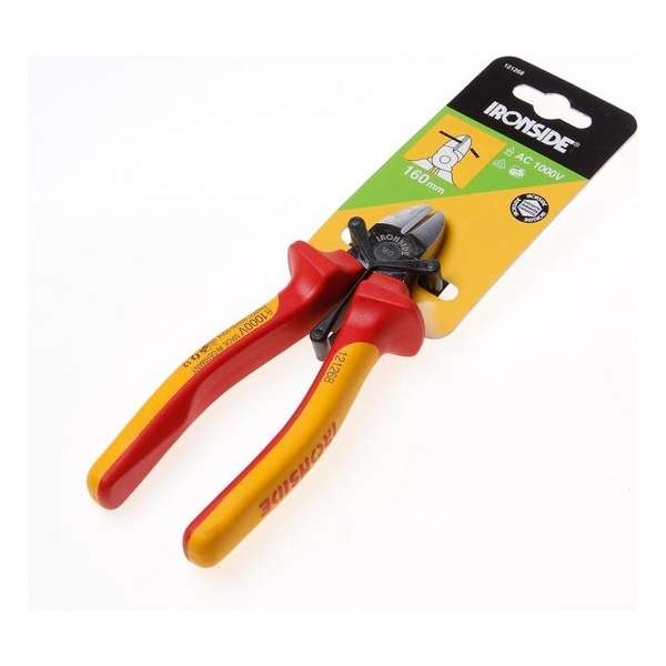 Ironside Zijsnijtang VDE 2-componenten handvat 160mm Ironside Zijsnijtang VDE 2-componenten handvat 160mm