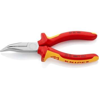 Knipex 25 26 160 VDE Platte rondbektang 40° gebogen 160 mm