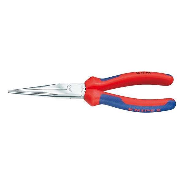 Knipex 38 15 200 Elektronica en fijnmechanica Platte rondbektang Recht 200 mm Knipex 38 15 200 Elektronica en fijnmechanica Platte rondbektang Recht 200 mm