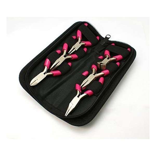Tangen sets rose, 6 verschillende tangen Tangen sets rose, 6 verschillende tangen