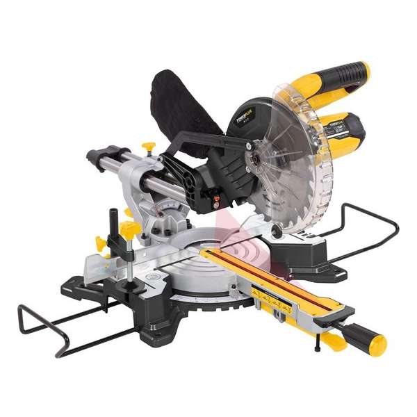 Powerplus POWX075710S telescopische afkort- en verstekzaag – 1600W – Ø210mm 24 tands zaagblad Powerplus POWX075710S telescopische afkort- en verstekzaag – 1600W – Ø210mm 24 tands zaagblad