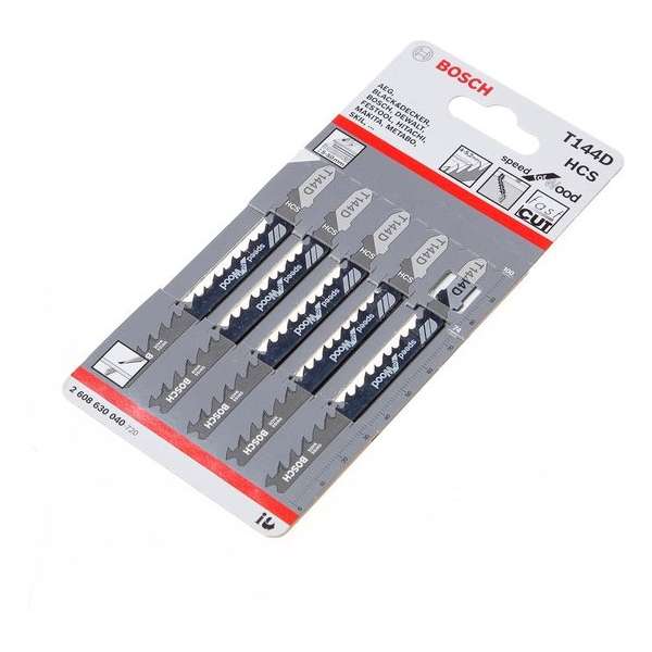 Bosch Decoupeerzaagblad hardhout T 144 D blister van 5 zaagjes Bosch Decoupeerzaagblad hardhout T 144 D blister van 5 zaagjes