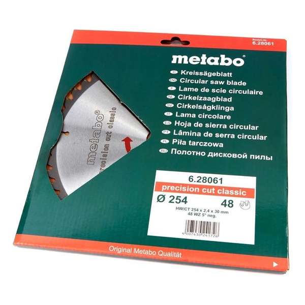 Metabo 254 x 2,4 x 30 mm Zaagblad voor Hout Metabo 254 x 2,4 x 30 mm Zaagblad voor Hout