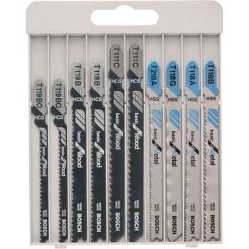 Bosch 10-delige decoupeerzaagbladenset Basic for Metal and Wood
