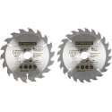 PARKSIDE® 2 handcirkelzaagbladen - 18 en 24 tanden blad - Toepasbaar op gangbare handcirkelzagen - 150mm -