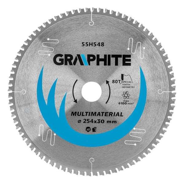 Cirkelzaagblad 254 mm, 80 tanden, Multimateriaal Cirkelzaagblad 254 mm, 80 tanden, Multimateriaal