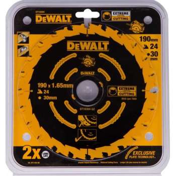 DeWalt DT10304 Extreme Cirkelzaagblad - 190 x 30 x 24T - Hout (Met nagels)