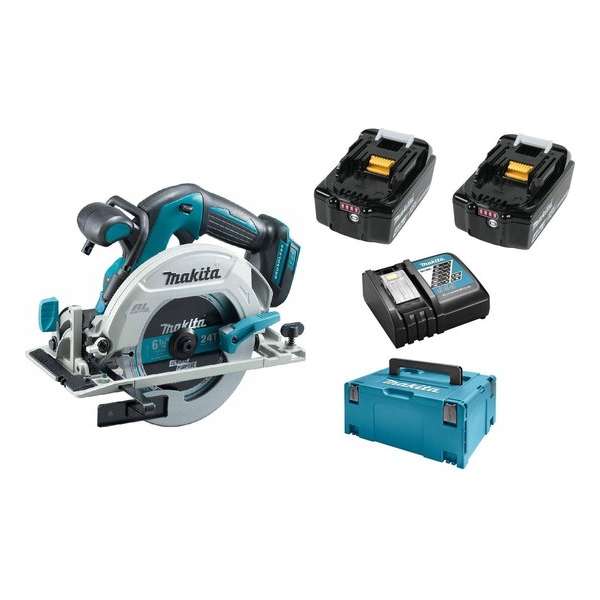 Makita DHS680RMJ 18V Li-Ion Accu cirkelzaag set (2x 4.0Ah accu) in Mbox 165mm - koolborstelloos Makita DHS680RMJ 18V Li-Ion Accu cirkelzaag set (2x 4.0Ah accu) in Mbox 165mm - koolborstelloos