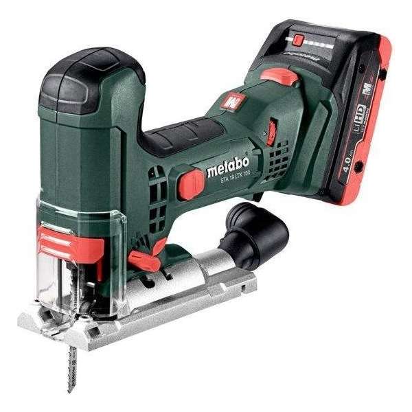Metabo STA 18 LTX 100 18V Li-ion accu decoupeerzaag set (2x 4.0Ah accu) in Metaloc - variabel Metabo STA 18 LTX 100 18V Li-ion accu decoupeerzaag set (2x 4.0Ah accu) in Metaloc - variabel