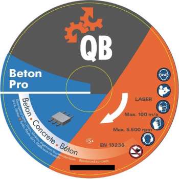 Diamant zaagblad QB Beton-Pro Ø230 asgat 22,2mm - slijpschijf