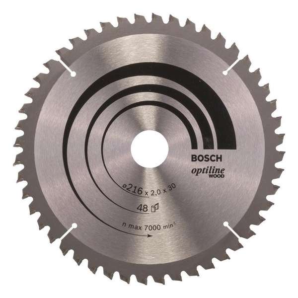 Bosch Cirkelzaagblad Optiline Wood 216 x 30 x 2,0 mm - 48 tanden Bosch Cirkelzaagblad Optiline Wood 216 x 30 x 2,0 mm - 48 tanden