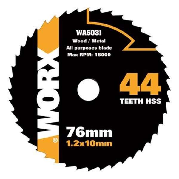 Worx WA5031 zaagblad HSS 44TPI 76mm Worx WA5031 zaagblad HSS 44TPI 76mm