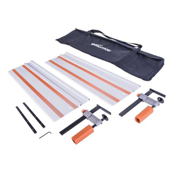 EVOLUTION - Evolution baan, met geleiderails van 1400 mm ST1400 - 2 X 700 MM INCL CONNECTORS-CLAMPS-STORAGE - 3KG EVOLUTION - Evolution baan, met geleiderails van 1400 mm ST1400 - 2 X 700 MM INCL CONNECTORS-CLAMPS-STORAGE - 3KG