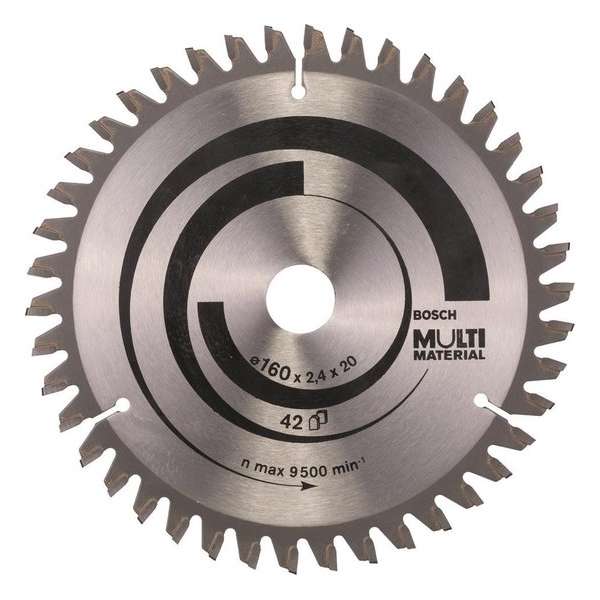 Bosch - Cirkelzaagblad Multi Material 160 x 20/16 x 2,4 mm, 42 Bosch - Cirkelzaagblad Multi Material 160 x 20/16 x 2,4 mm, 42