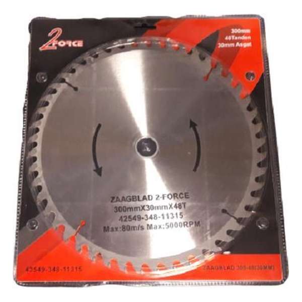 Zaagblad 300mm x 30mm 48T met asverkleiner Zaagblad 300mm x 30mm 48T met asverkleiner