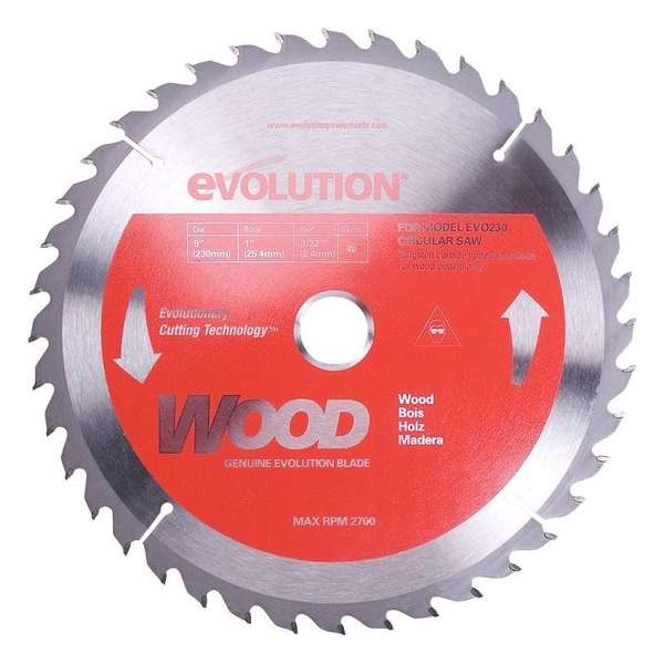 EVOLUTION - Evolution EVO 230mm zaagblad voor hout - DIA 230 MM - 40 T EVOLUTION - Evolution EVO 230mm zaagblad voor hout - DIA 230 MM - 40 T