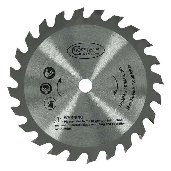 Höfftech zaagblad cirkelzaag 115 mm, 24T Hardmetalen tanden Höfftech zaagblad cirkelzaag 115 mm, 24T Hardmetalen tanden