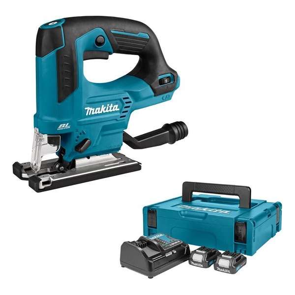 Makita JV103DSAJ 10.8V Li-Ion Accu decoupeerzaag set (1x 2.0Ah accu) in Mbox - D-greep - variabel - koolborstelloos Makita JV103DSAJ 10.8V Li-Ion Accu decoupeerzaag set (1x 2.0Ah accu) in Mbox - D-greep - variabel - koolborstelloos