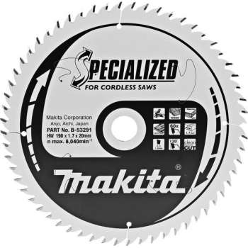 Makita Afkortzaagblad Laminaat Specialized 190x20x2,0 60T 5g