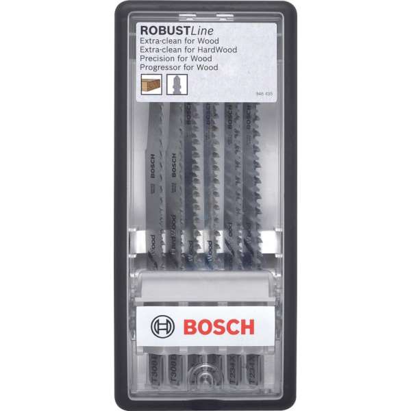 Bosch 6-delige Robust Line decoupeerzaagbladenset Wood Expert T-schacht Bosch 6-delige Robust Line decoupeerzaagbladenset Wood Expert T-schacht
