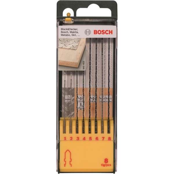 Bosch Decoupeerzagenset Hout/Metaal - 8-delig Bosch Decoupeerzagenset Hout/Metaal - 8-delig