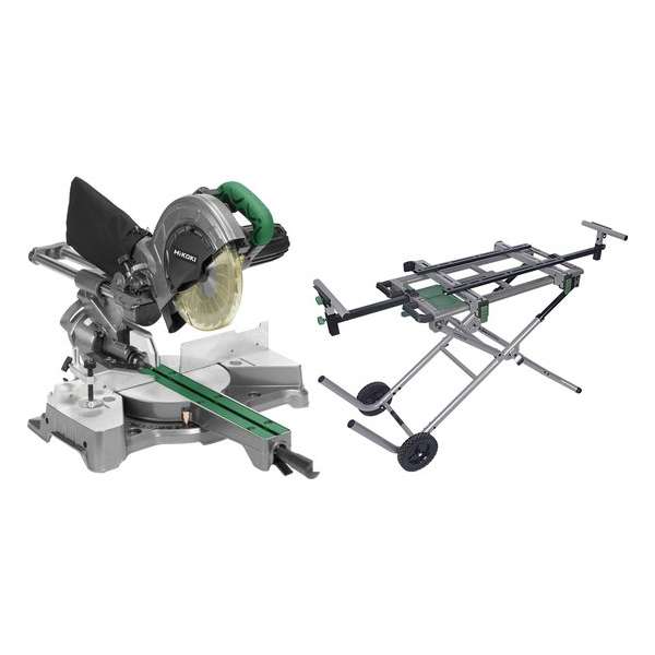 HiKOKI/Hitachi afkort-verstekzaagmachine - C8FSEUAWZ - met standaard - 216 mm zaagblad - 1050 W