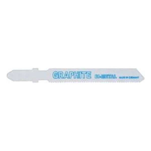 Graphite Decoupeerzaagjes, T-aansluiting, 75mm, 21tpi, Metaal En Inox, 2 Stuks Op Blister, Hss-bi Metaal Graphite Decoupeerzaagjes, T-aansluiting, 75mm, 21tpi, Metaal En Inox, 2 Stuks Op Blister, Hss-bi Metaal