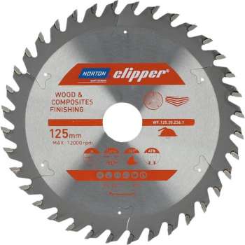 Norton Clipper Hout en Composiet - Zaagbladen ATB Finishing voor Cirkelzagen en Afkortzagen