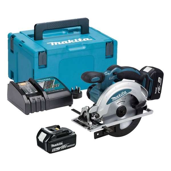 Makita DSS610RTJ 18V Li-Ion Accu cirkelzaag set (2x 5.0Ah accu) in Mbox - 165mm Makita DSS610RTJ 18V Li-Ion Accu cirkelzaag set (2x 5.0Ah accu) in Mbox - 165mm