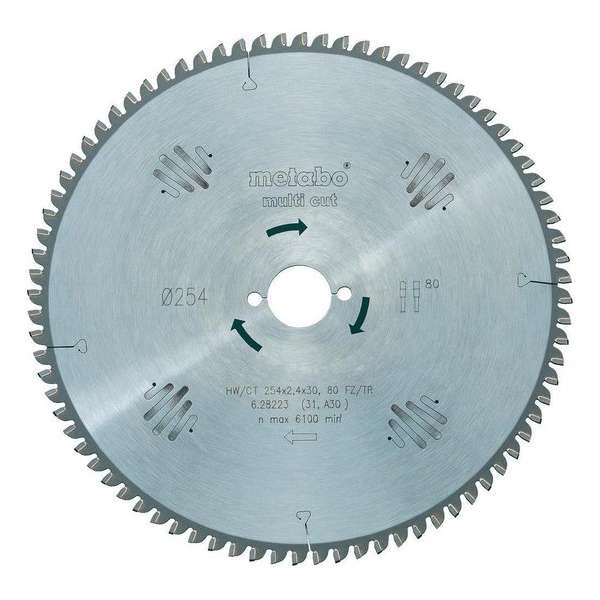 Metabo Cirkelzaagblad HM 216x30mm 60 tands FZ/TZ Metabo Cirkelzaagblad HM 216x30mm 60 tands FZ/TZ