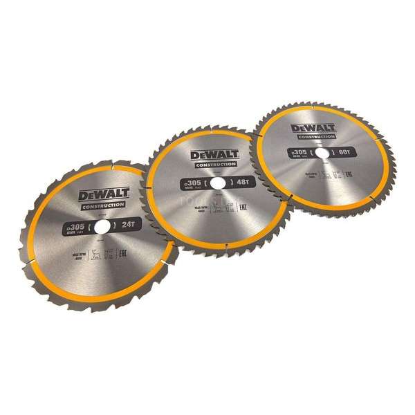 Dewalt Accessoires DT1964-QZ Cirkelzaagblad 305 x 30 mm 3-Pack DT1958-QZ + DT1959-QZ + DT1960QZ Dewalt Accessoires DT1964-QZ Cirkelzaagblad 305 x 30 mm 3-Pack DT1958-QZ + DT1959-QZ + DT1960QZ