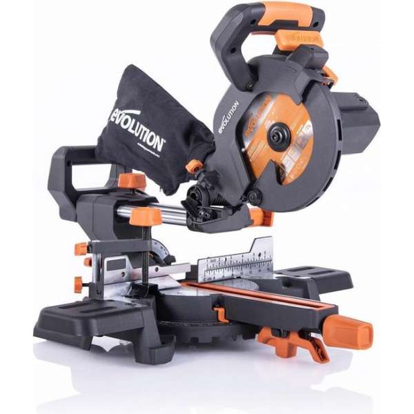EVOLUTION - Evolution Rage R185SMS+ TCT multifunctionele glijdende verstekzaag - DIA 185 MM - 1200W - 9KG EVOLUTION - Evolution Rage R185SMS+ TCT multifunctionele glijdende verstekzaag - DIA 185 MM - 1200W - 9KG